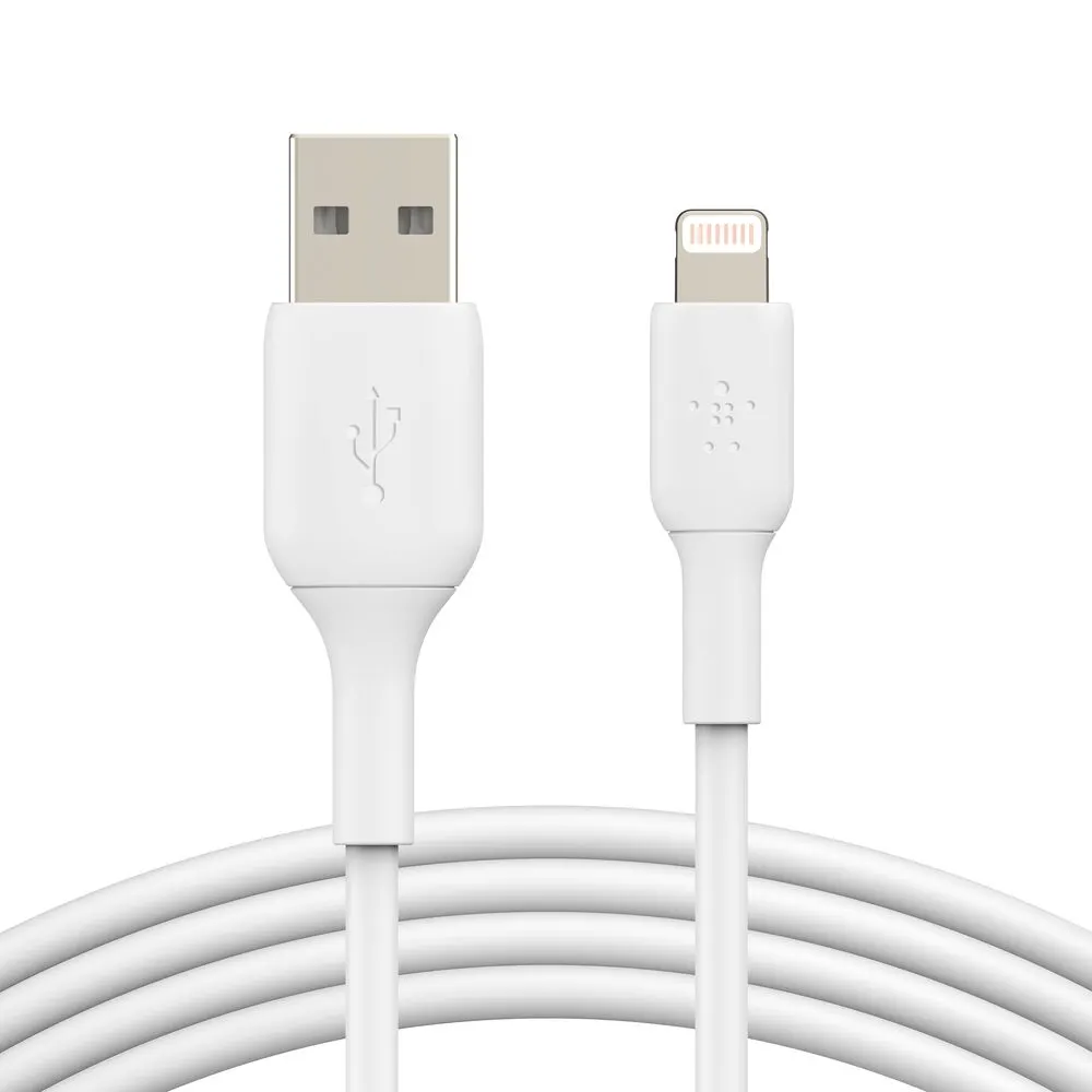 Belkin BoostCharge Lightning to USB-A cable, 2 m, white