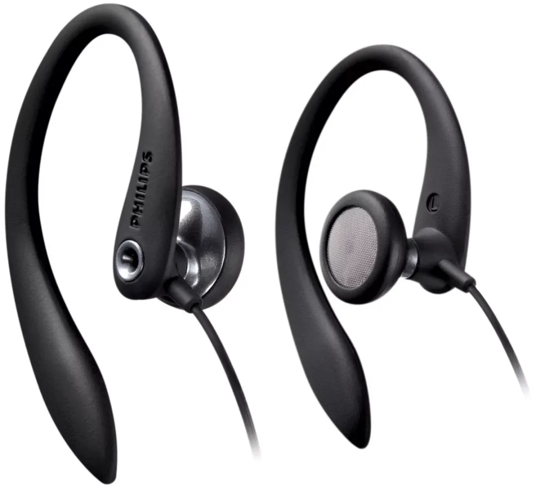 Philips SHS3300 flexible earhook headphones, black