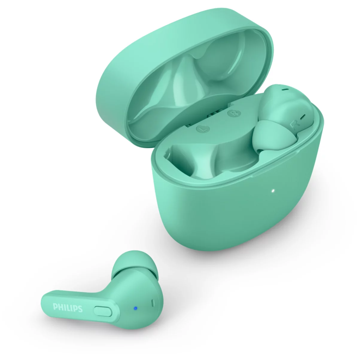 Philips TAT2206 true wireless earphones, green