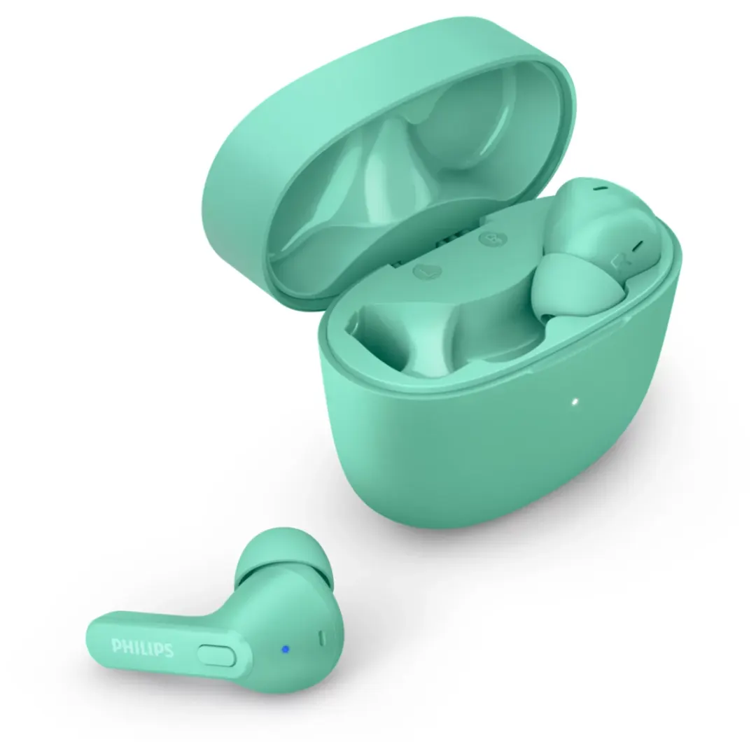 Philips TAT2206 true wireless earphones, green