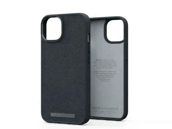 Njord suede comfort+ case for iPhone 14 Plus, Black