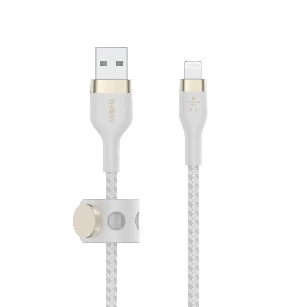 Belkin USB-A to Lightning silicone cable, 1m, White