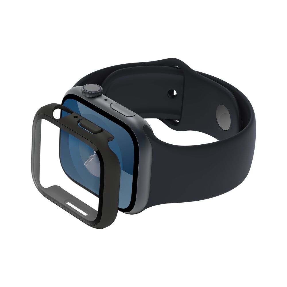 Belkin ScreenForce TemperedCurve 2-in-1 screen protector and bumper for Apple Watch Series 9/8/7/6/5/4/SE, 44/45mm